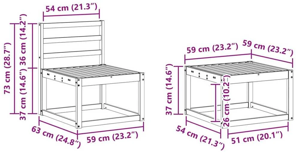 Lauko sofos komplektas 5 vnt. Natūrali