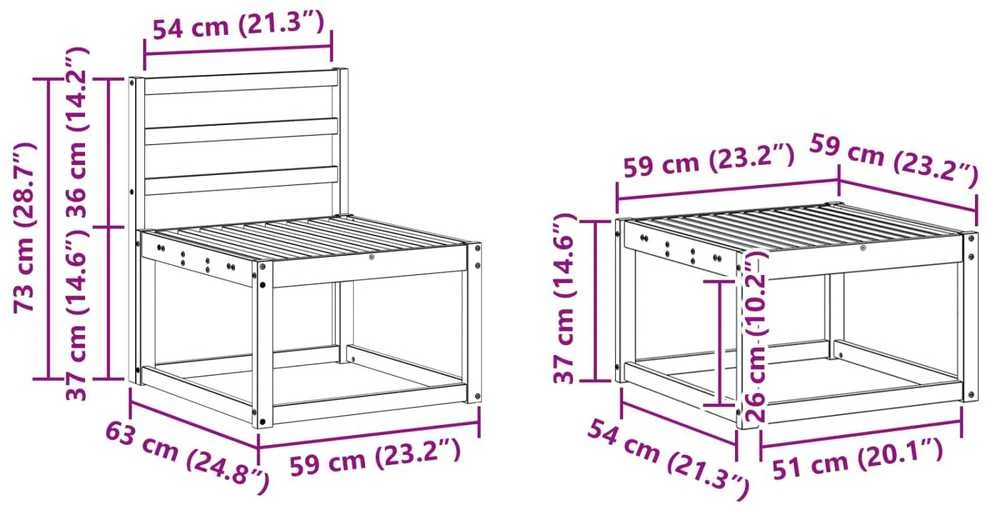 Lauko sofos komplektas 5 vnt. Natūrali