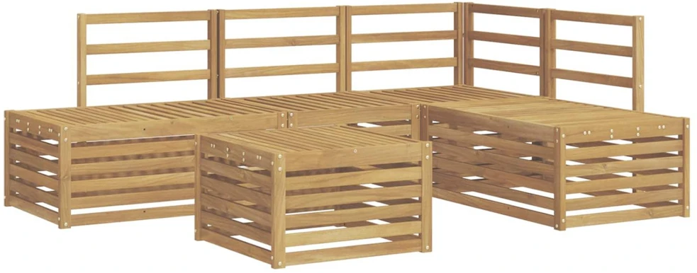 Lauko sofos komplektas 5 Vienetas Balta