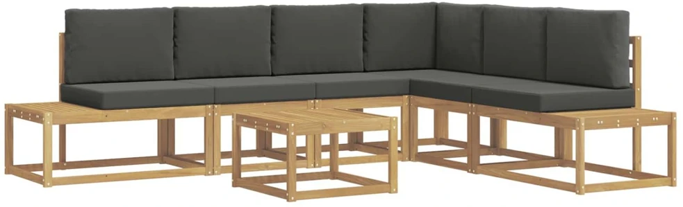 Lauko sofos komplektas 5 Vienetas Balta ir antracito