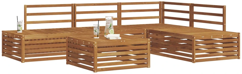 Lauko sofos komplektas 5 Vienetas Natūrali