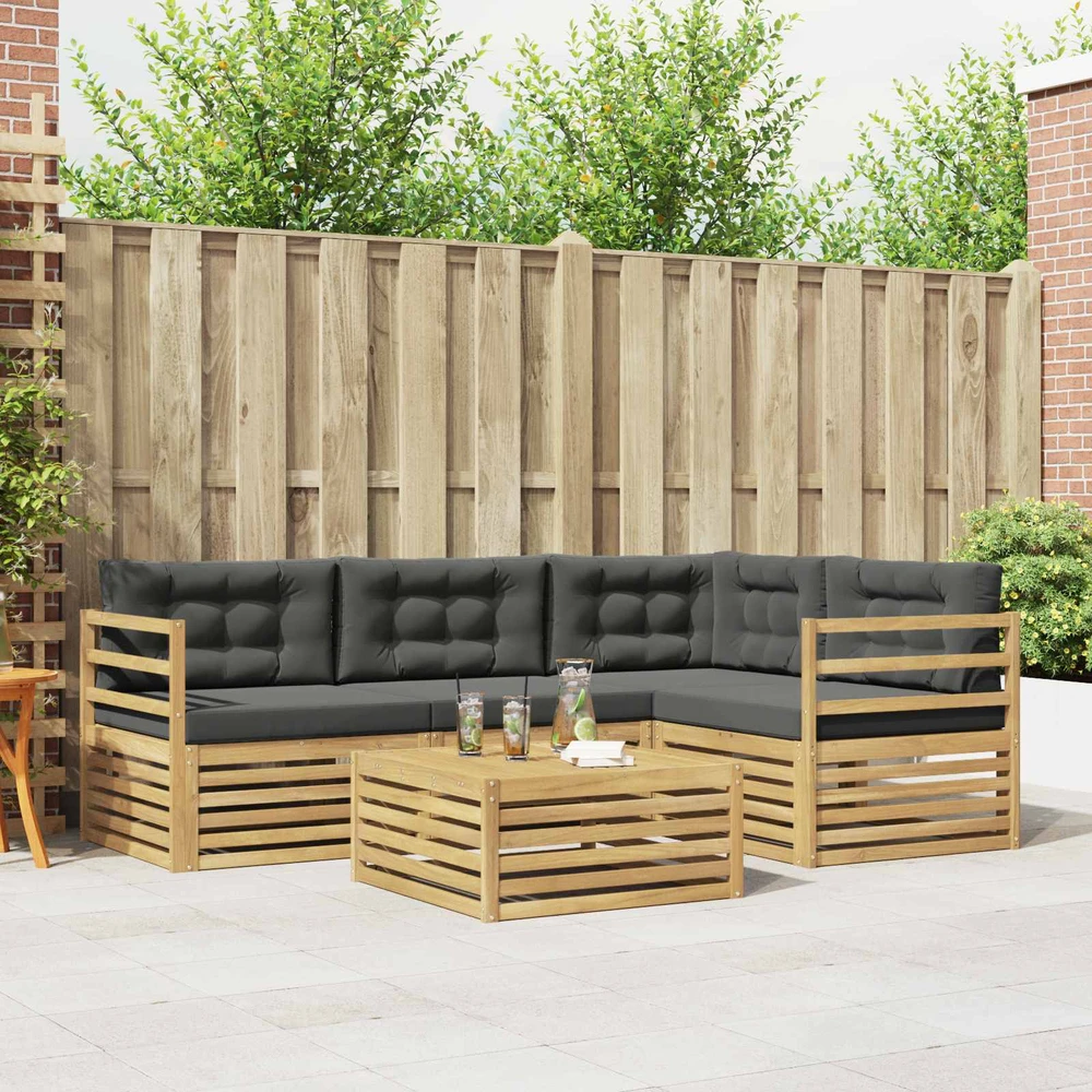 Lauko sofos komplektas 5 vnt. 4 vietos Baltas and Anthracite