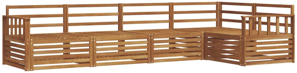 Lauko sofos komplektas 5 vnt. Natūrali