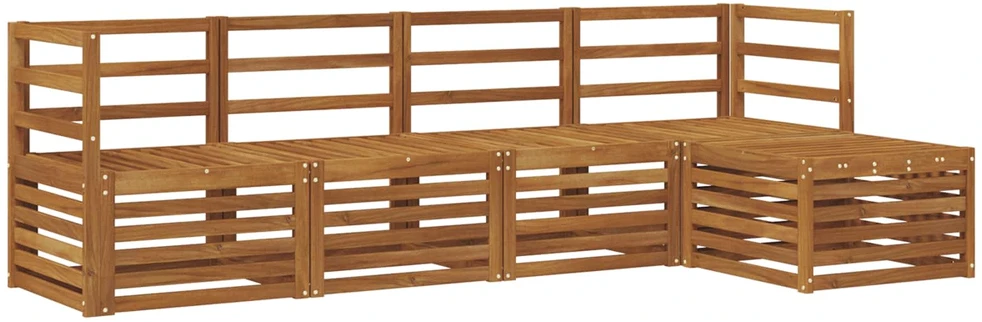 Lauko sofos komplektas 5 vnt. Natūrali