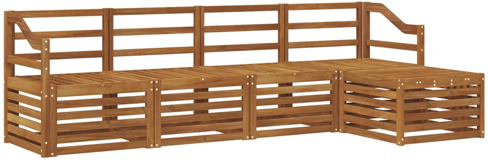 Lauko sofos komplektas 5 vnt. Natūrali