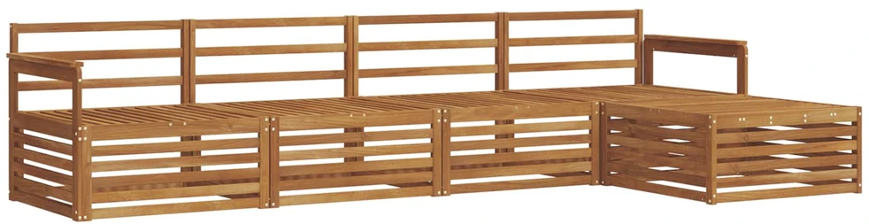 Lauko sofos komplektas 5 vnt. Natūrali