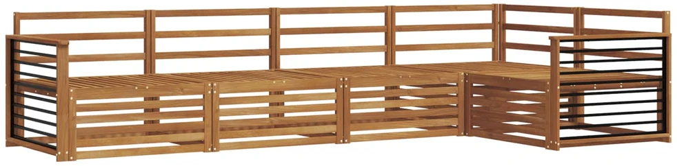 Lauko sofos komplektas 5 vnt. Natūrali