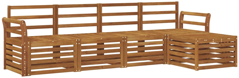 Lauko sofos komplektas 5 vnt. Natūrali