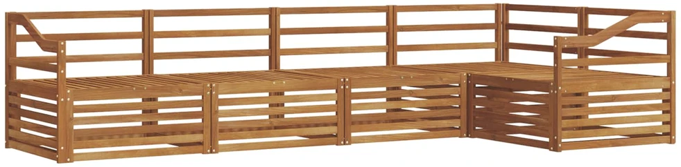 Lauko sofos komplektas 5 vnt. Natūrali