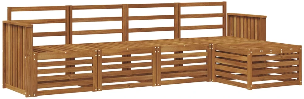 Lauko sofos komplektas 5 vnt. Natūrali