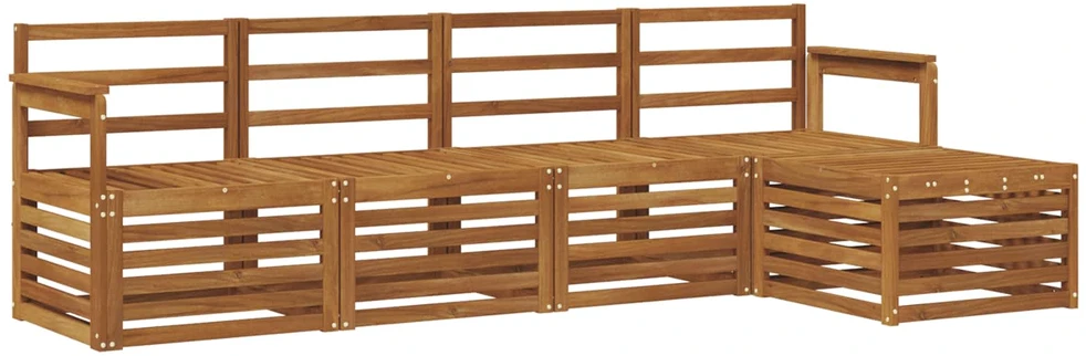 Lauko sofos komplektas 5 vnt. 5 vietos Natūrali