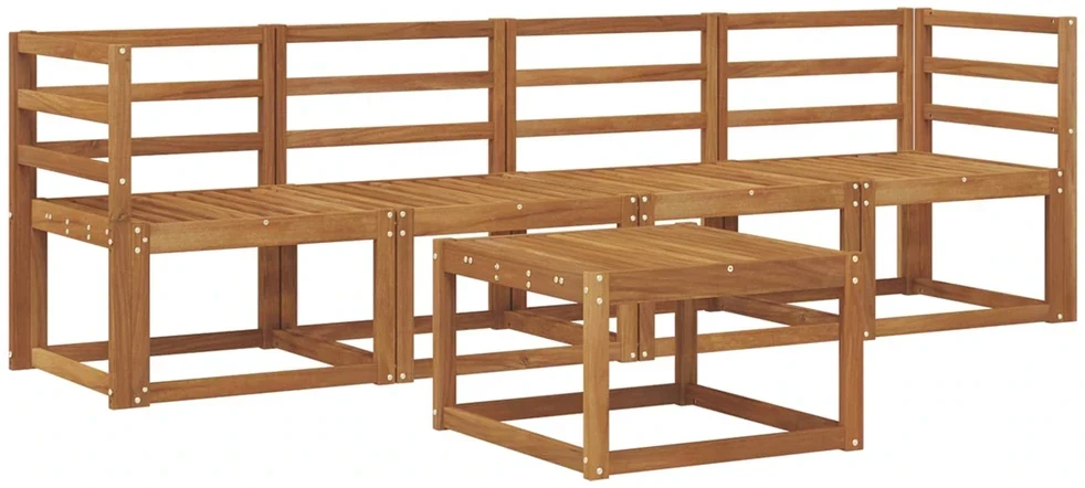 Lauko sofos komplektas 5 vnt. Natūrali