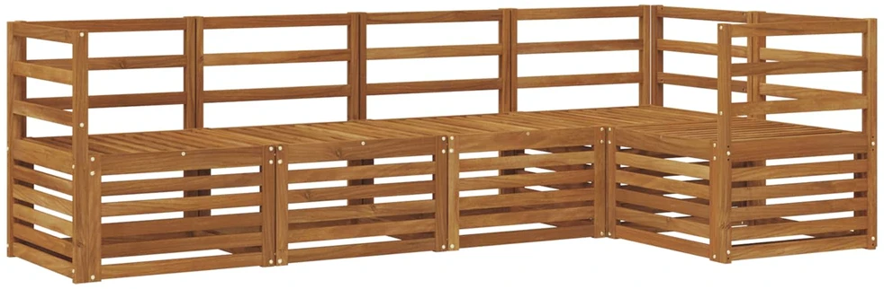 Lauko sofos komplektas 5 vnt. Natūrali Poliesteris
