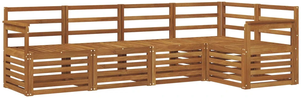 Lauko sofos komplektas 5 vnt. Natūrali Poliesteris