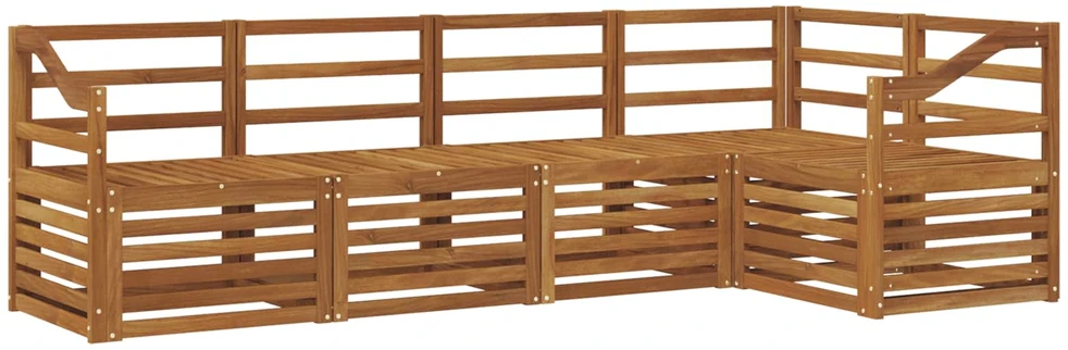 Lauko sofos komplektas 5 vnt. Natūrali Poliesteris