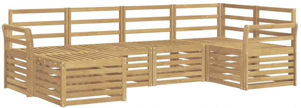 Lauko sofos komplektas 6 vnt. Balta Poliesteris