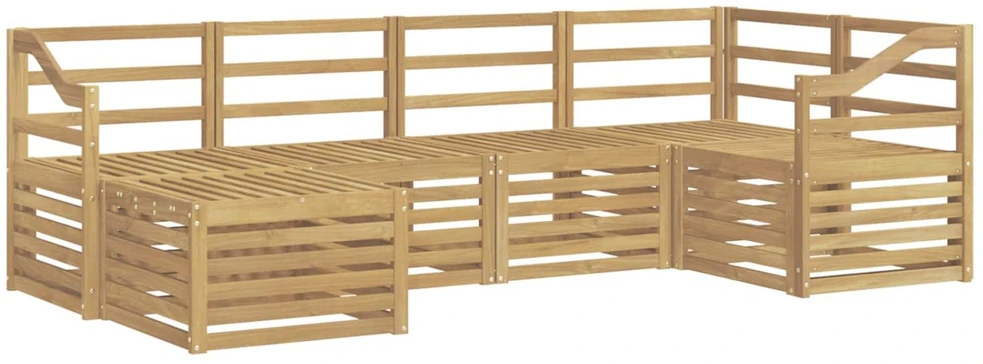 Lauko sofos komplektas 6 vnt. Balta Poliesteris