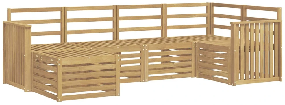 Lauko sofos komplektas 6 vnt. Balta Poliesteris