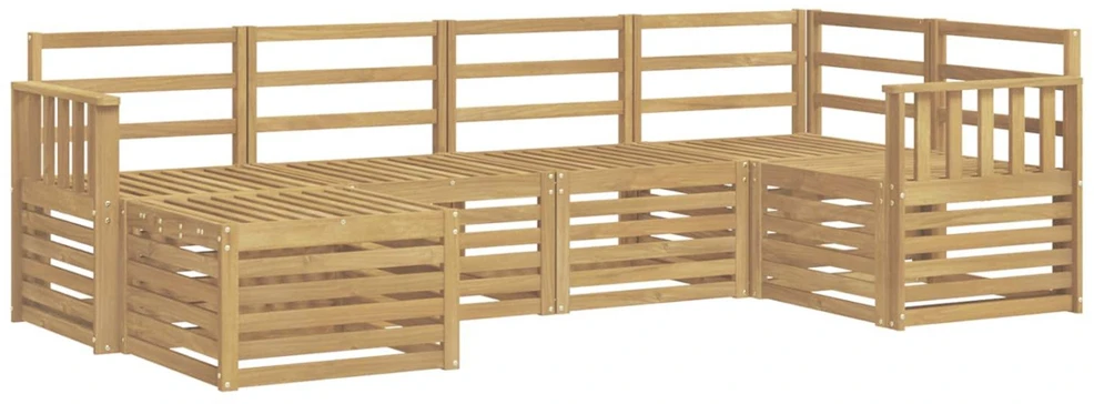 Lauko baldų komplektas Lauko sofos komplektas 6 vnt. Balta Poliesteris