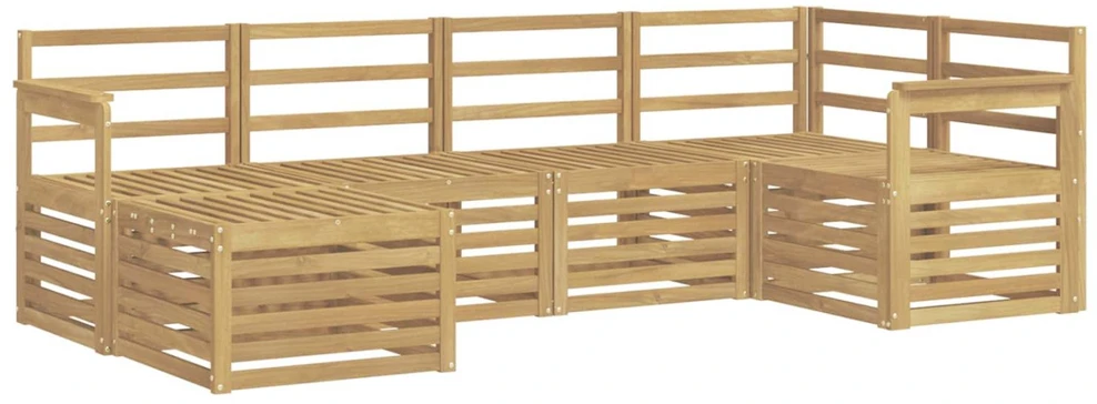 Lauko sofos komplektas 6 vnt. Balta Poliesteris
