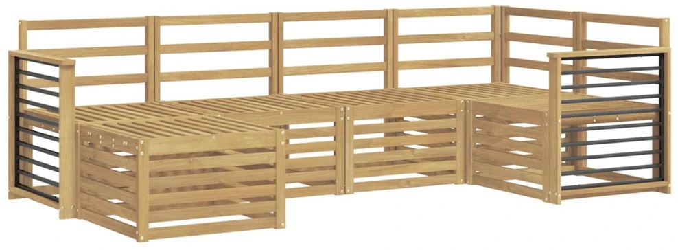 Lauko sofos komplektas 6 vnt. Balta Poliesteris
