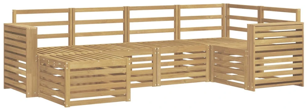 Lauko sofos komplektas 6 vnt. Balta Poliesteris
