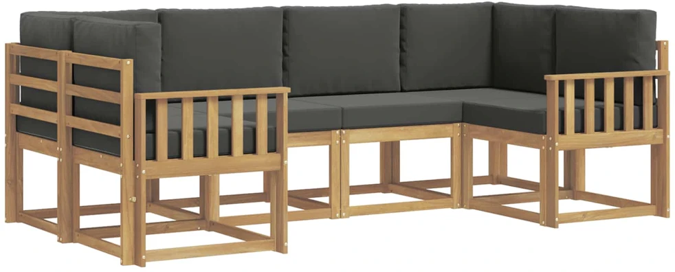 Lauko sofos komplektas 6 vnt. Balta ir antracito