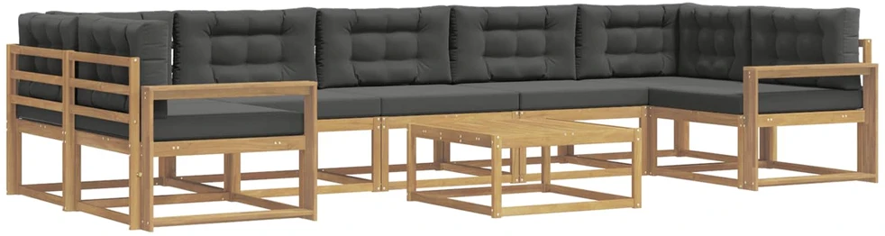 Lauko sofos komplektas 6 vnt. Balta ir antracito