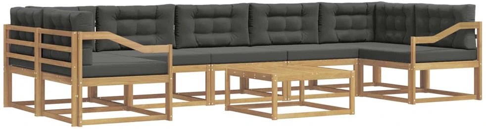 Lauko sofos komplektas 6 vnt. Balta ir antracito