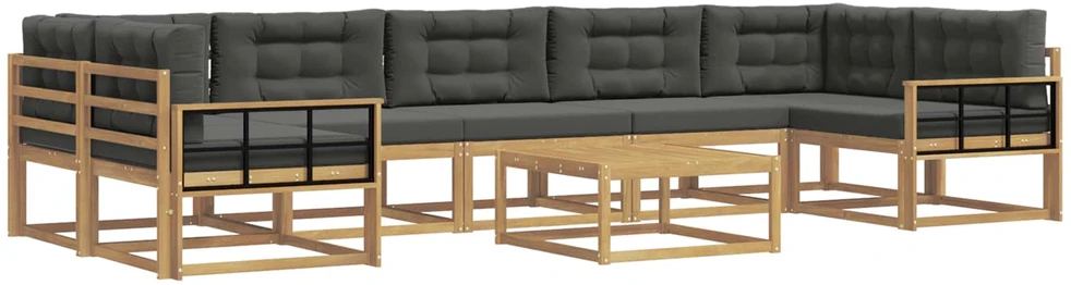 Lauko sofos komplektas 6 vnt. Balta ir antracito