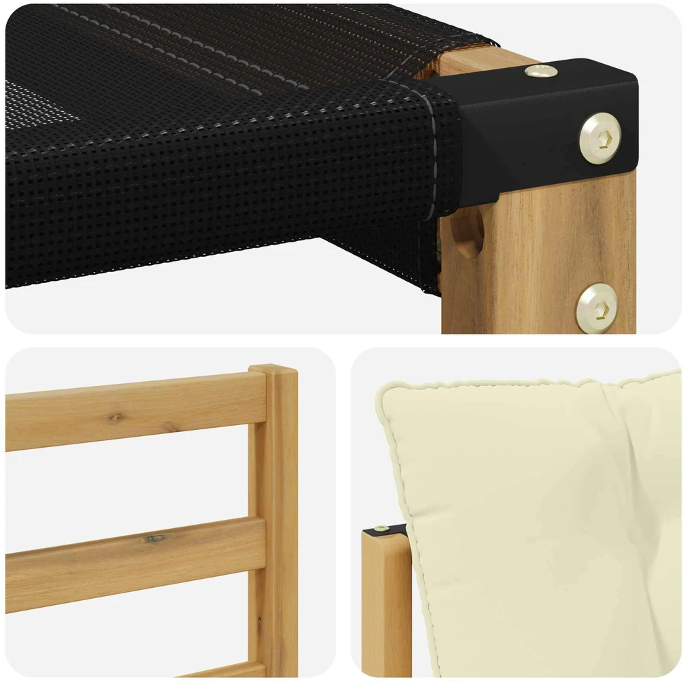 Lauko sofos komplektas 6 vnt. Balta ir kreminė
