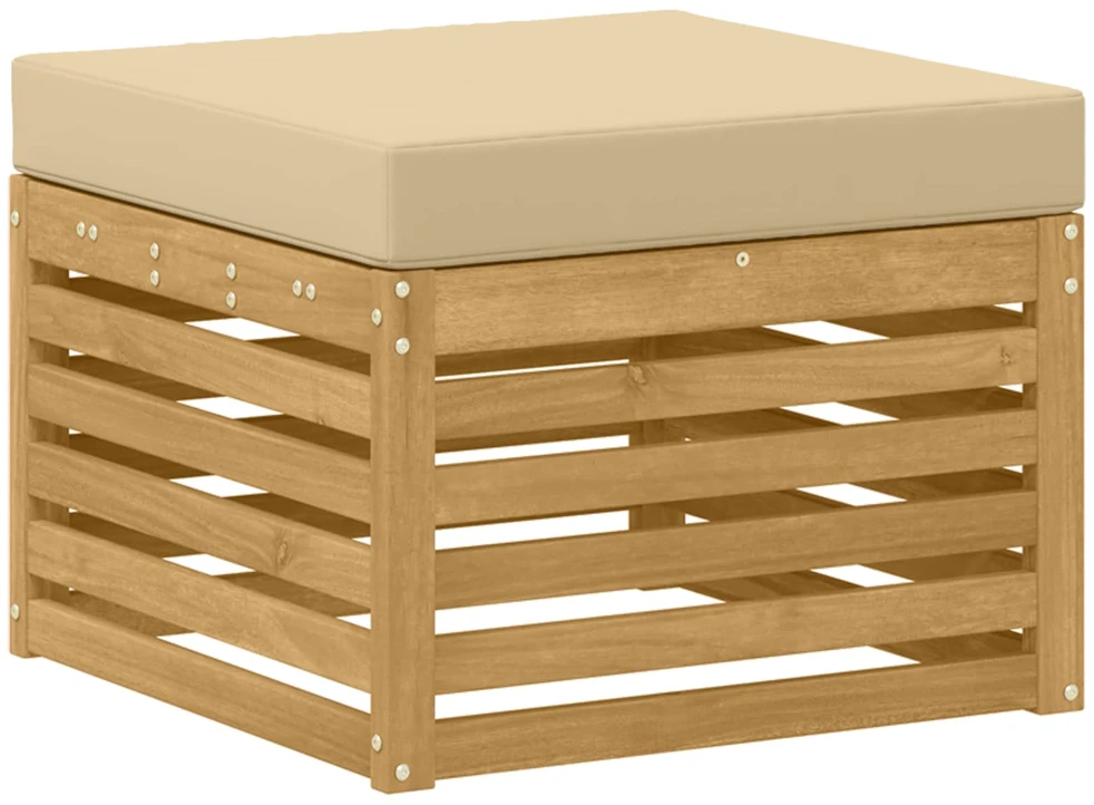Lauko sofos komplektas 6 vnt. Balta ir kreminė Poliesteris