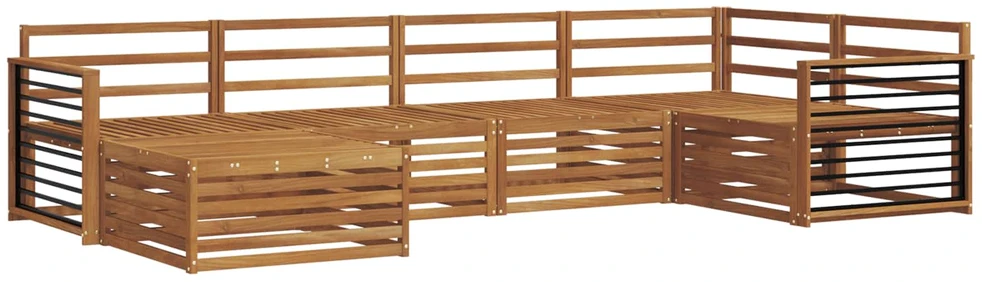 Lauko sofos komplektas 6 vnt. Natūrali