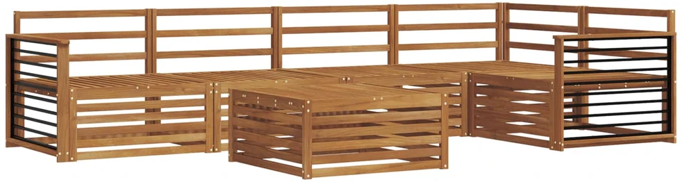 Lauko sofos komplektas 6 vnt. Natūrali