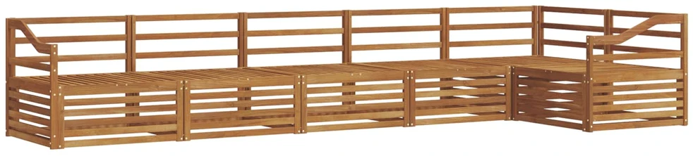 Lauko sofos komplektas 6 vnt. Natūrali