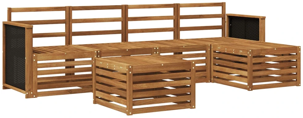 Lauko sofos komplektas 6 vnt. Natūrali