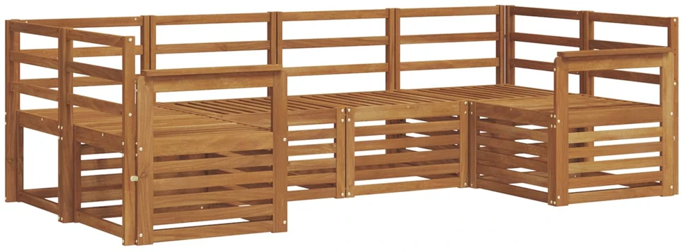 Lauko sofos komplektas 6 vnt. Natūrali