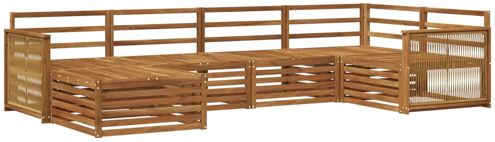 Lauko sofos komplektas 6 vnt. Natūrali