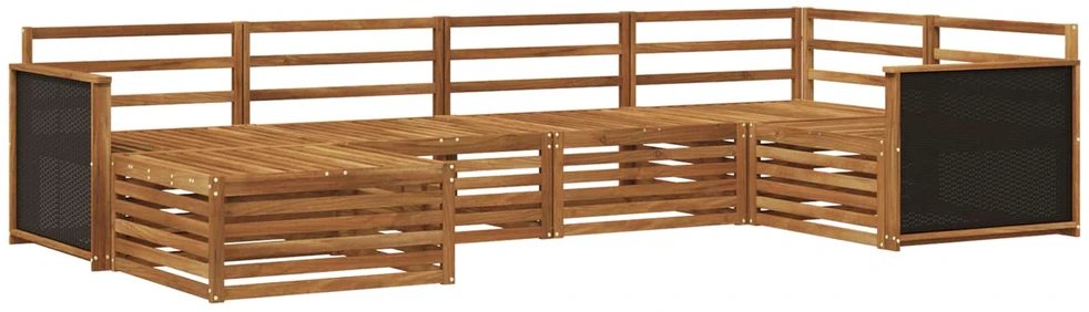 Lauko sofos komplektas 6 vnt. Natūrali