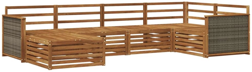 Lauko sofos komplektas 6 vnt. Natūrali