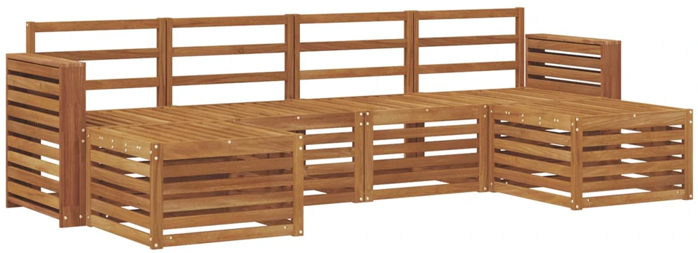 Lauko sofos komplektas 6 vnt. Natūrali