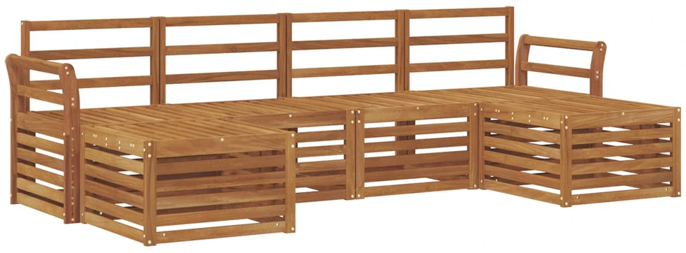 Lauko sofos komplektas 6 vnt. Natūrali