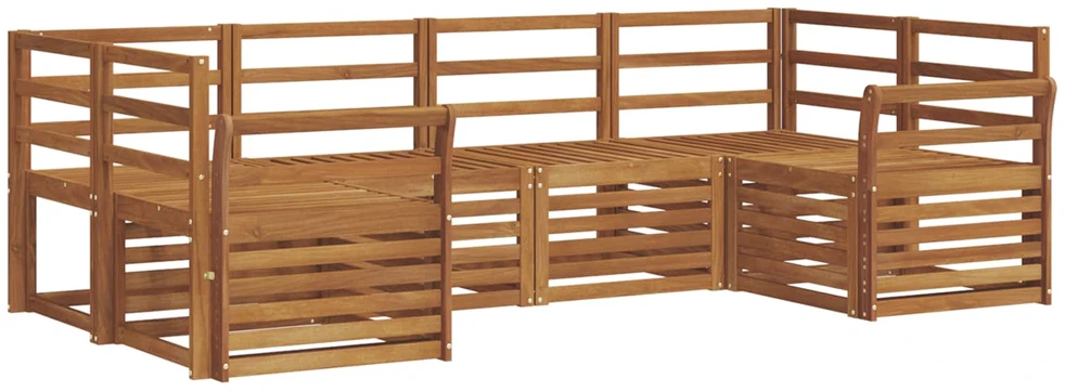 Lauko sofos komplektas 6 vnt. Natūrali