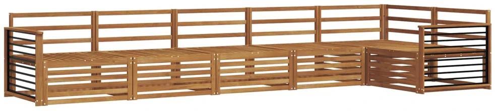 Lauko sofos komplektas 6 vnt. Natūrali