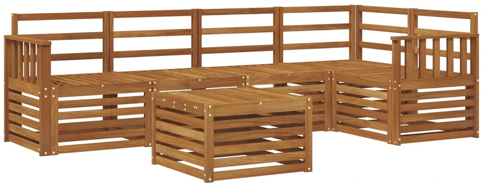 Lauko sofos komplektas 6 vnt. Natūrali Poliesteris