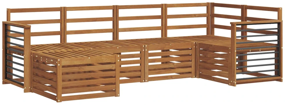 Lauko sofos komplektas 6 vnt. Natūrali Poliesteris