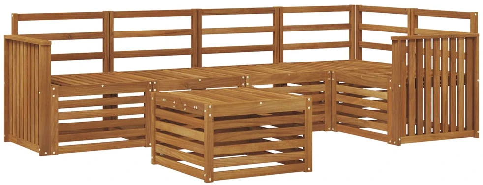 Lauko sofos komplektas 6 vnt. Natūrali Poliesteris