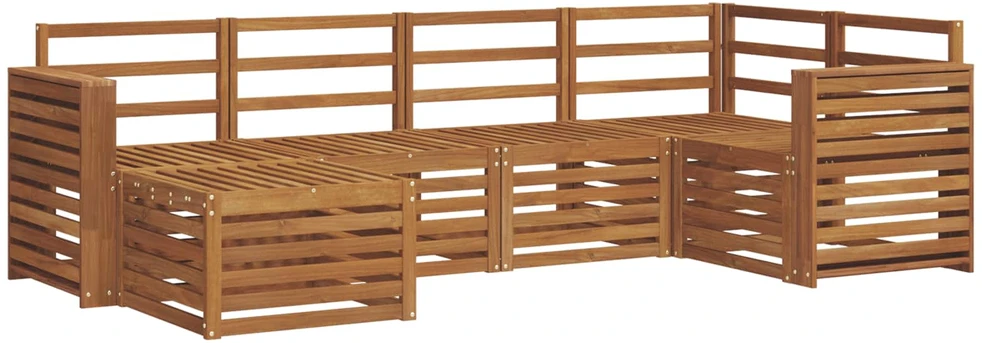 Lauko sofos komplektas 6 vnt. Natūrali Poliesteris