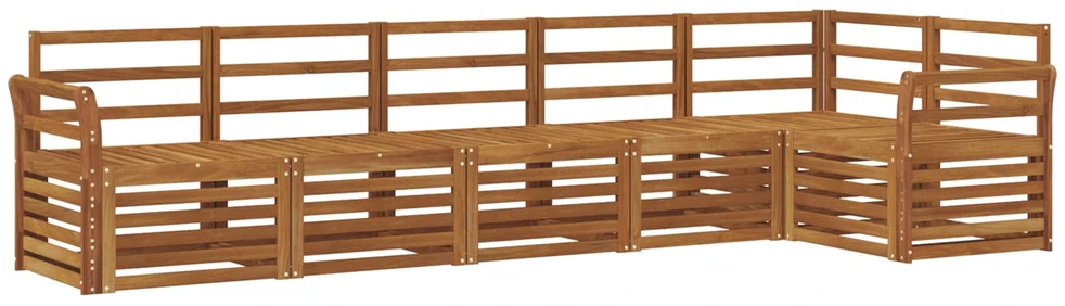 Lauko sofos komplektas 6 vnt. Natūrali Poliesteris