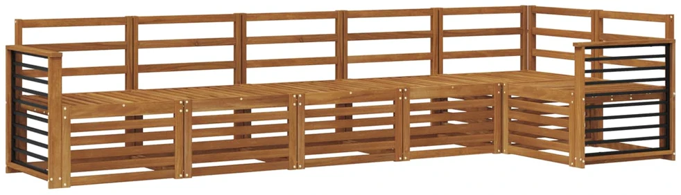 Lauko sofos komplektas 6 vnt. Natūrali Poliesteris
